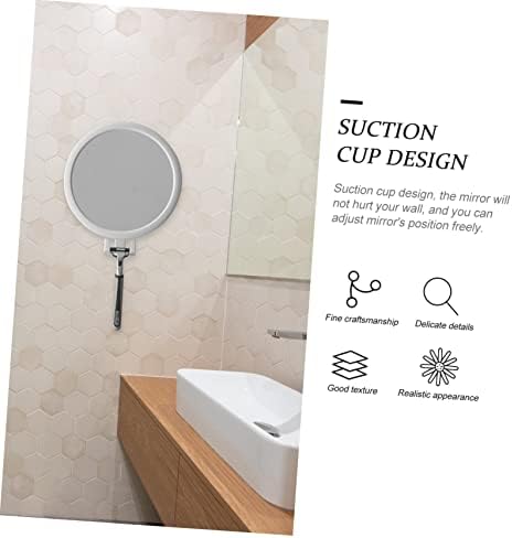 PartyKindom Wall Mounted Makeup Mirror with LED Light