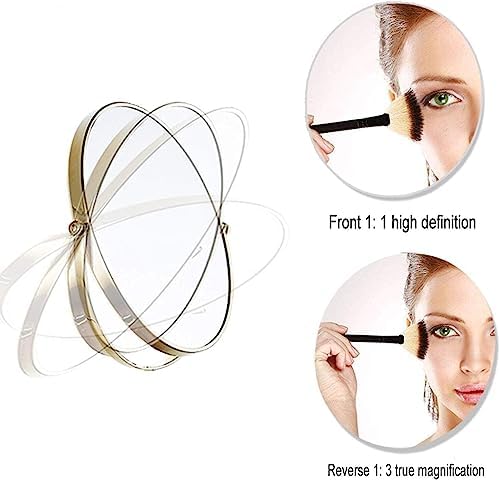 Bleslin 8 Inch Round Vanity Mirror 3X Magnification