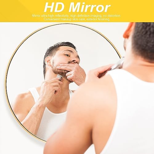 24 Inch Gold Round Wall Mirror with Metal Frame