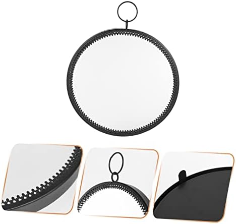 LIFKOME Black Round Wall Hanging Vanity Mirror