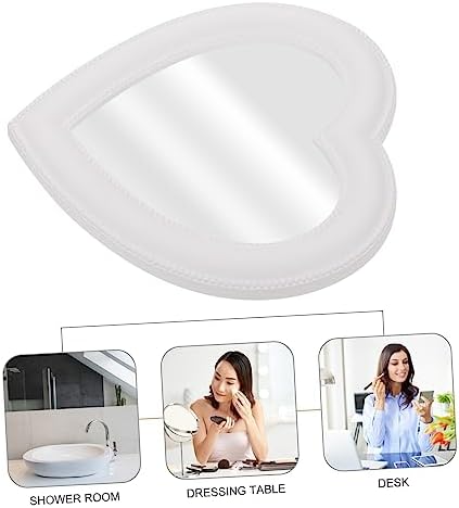 Heart-Shaped Makeup Mirror Wall or Table Mount Decor