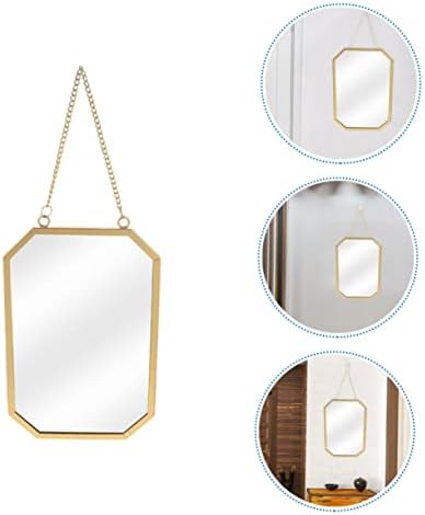 WOONEKY Gold Finish Wall Mounted Vanity Mirror