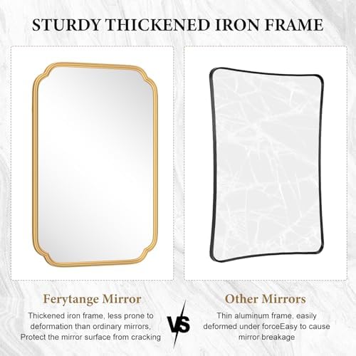 Ferytange 30x40 Brushed Gold Wall Mirror