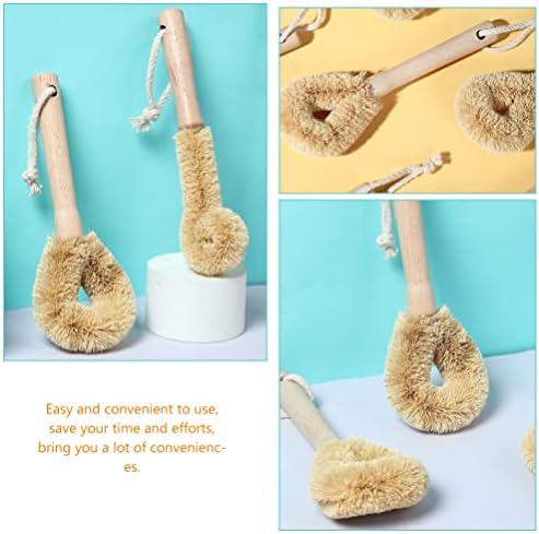 iplusmile 2pcs Kitchen Cleaning Brush with Bamboo Handle 1