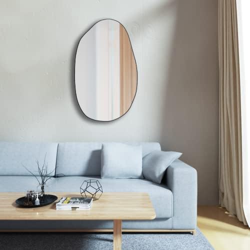 Manocorro Irregular Wall Mirror with Black Frame