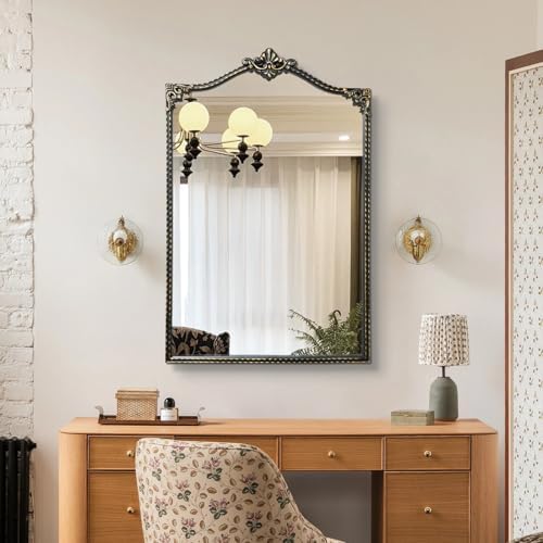 HEBOIX Black Entryway Mirror 24W x 36H