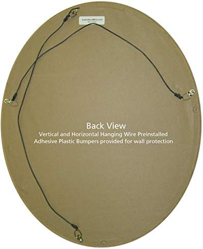 OVALCREST Oval Beveled Wall Mirror - Vintage Cherry 14x18