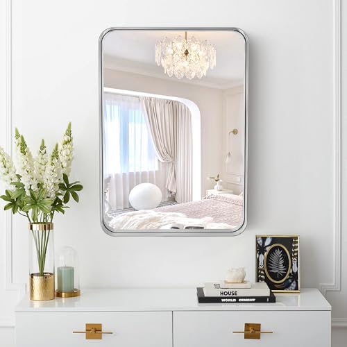 SUEHEE 20x28 Stainless Steel Bathroom Mirror Over Sink