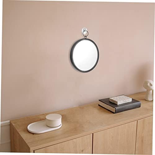 Luxshiny Round Hanging Makeup Mirror with Stylish Frame