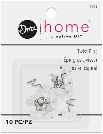 Dritz Home 9023 Twist Pins with Clear Heads 10-Piece 1