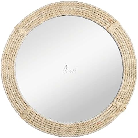 OUTRIGHT 9 Inch Round Wall Mirror for Bathroom and Living Room Decor