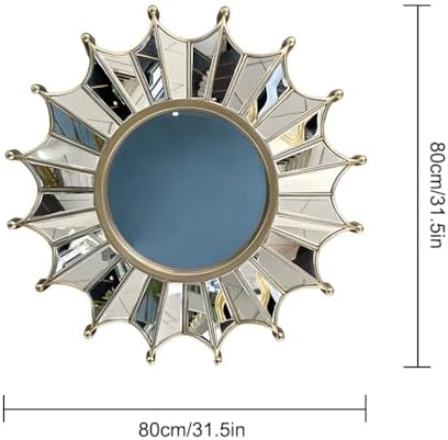 SOYDAN 80cm Round Wall Mirror for Home Decor