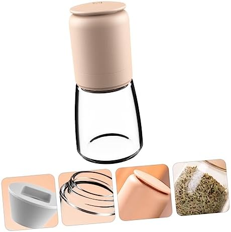 COLLBATH 150ml Glass Pepper Salt Set with Manual Grinder and Storage Bottle