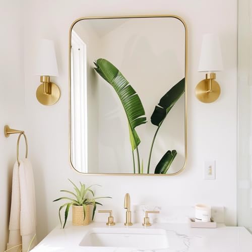 Sunniry Gold Bathroom Mirror 22x30 Inch