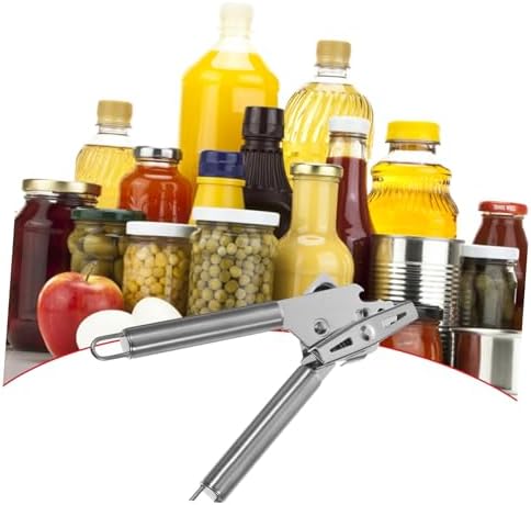 Mikinona Manual Can Opener with Lid Lifter and Anti-Slip Handle
