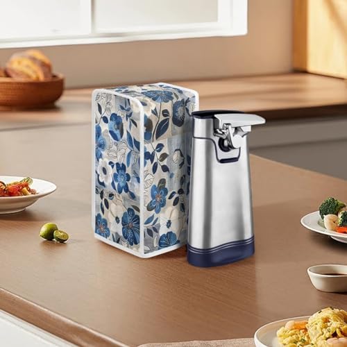 Blue Flower Can Opener Cover Dust Protector for Manual Can Opener