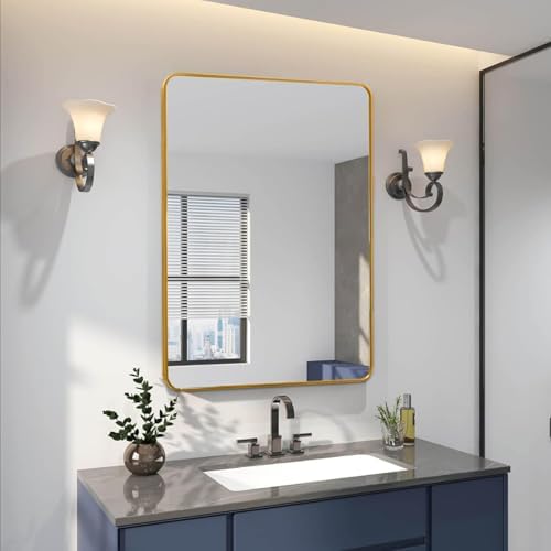 AiStarlink Wall Mount Mirror 24x36 Aluminum Farmhouse Style