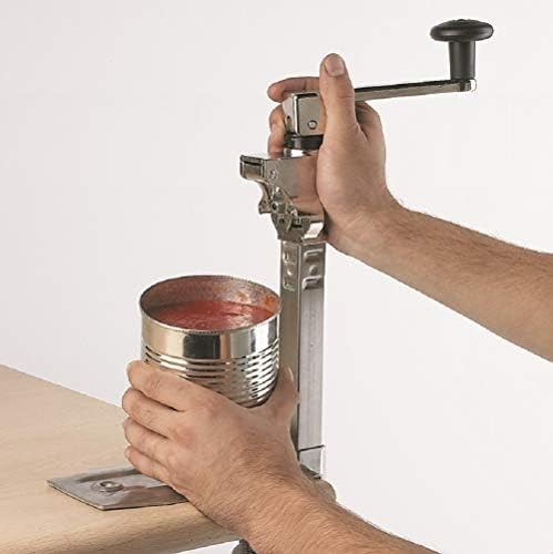 BOJ Commercial Grade Manual Can Opener with Angled Bar 19 Inch Table Mount