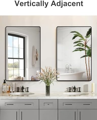 Suiforlun 24X36in Wall Mounted Shatterproof Mirror