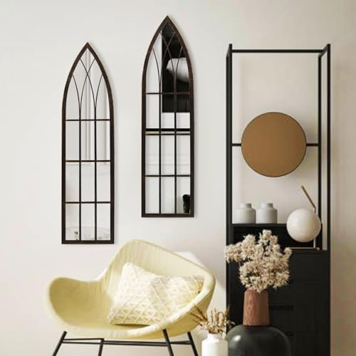 Eastwell Large Arched Window Mirror Farmhouse Decor