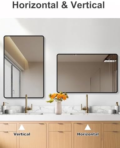 Suiforlun 24X36in Wall Mounted Shatterproof Mirror