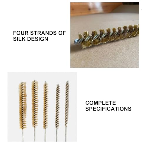 5Pack Multifunctional Brass Pipe Brush Set with Long Handle