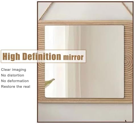 Wall Mounted Wooden Vanity Mirror 30x20 cm 1