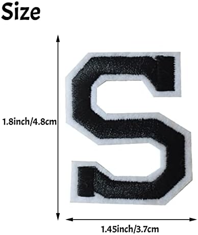 GYGYL Embroidered S Letter Patches 9PCS