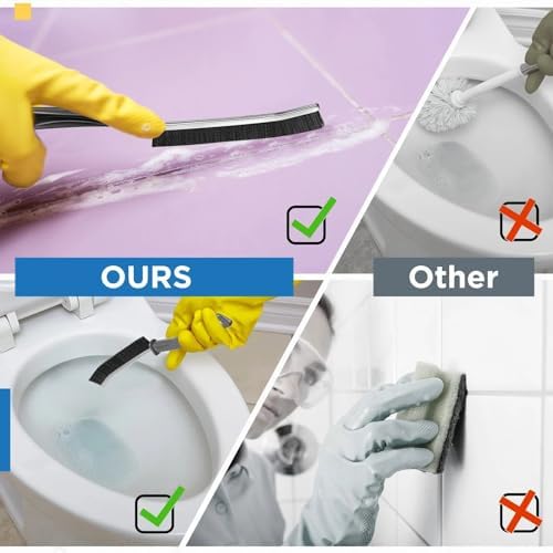 GLIART 3Pcs Hard-Bristled Crevice Cleaning Brush Set