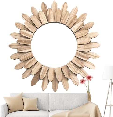 Wooden Wall Mirror 24 X 36 Inch Farmhouse Decor