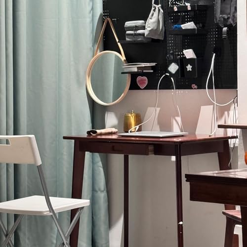 LTSRLL Wooden Round Wall Mirror with Sturdy Chain 1