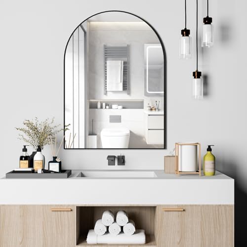 NEUWEABY Arched Wall Mirror 30x40 Black Frame