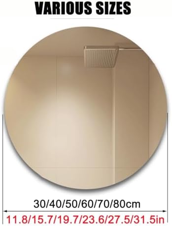 LTSRLL Round Wall Mirror - Frameless HD Explosion-Proof