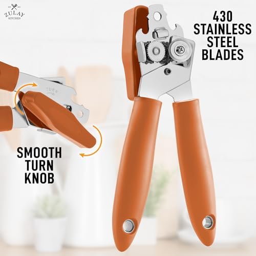 Zulay Kitchen Can Opener - Durable Stainless Steel Comfortable Grip