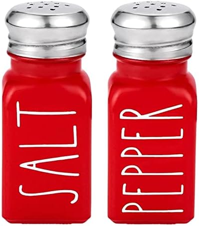 2Pcs Salt and Pepper Shakers with Words Printed