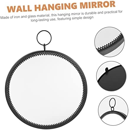 Luxshiny Round Hanging Makeup Mirror with Stylish Frame