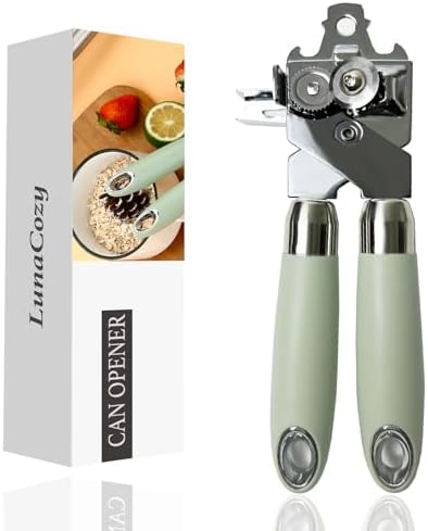 LunaCozy Heavy Duty Manual Can Opener with Bottle Opener