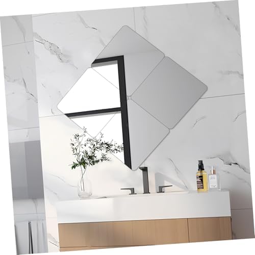 Cabilock Black Mirror Tiles Self Adhesive 4 Piece Wall Decor