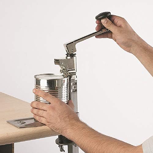 BOJ Commercial Grade Manual Can Opener with Angled Bar 19 Inch Table Mount