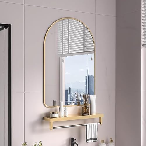 HD Wall Mirror with Gold Frame for Bathroom Living Room