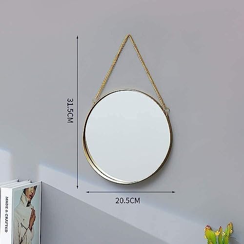 Bleslin 20cm Round Wrought Iron Bathroom Mirror with Rotating Double-Sided Design