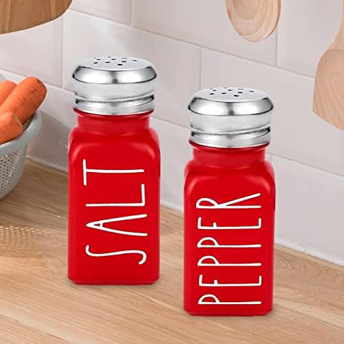 2Pcs Salt and Pepper Shakers with Words Printed