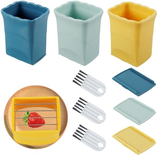FALESOUL 3Pcs Cup Slicer with Gap Cleaning Brushes
