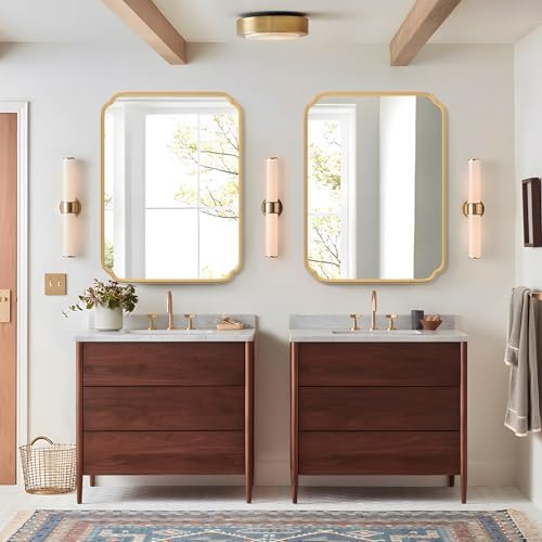 Ferytange 30x40 Brushed Gold Wall Mirror