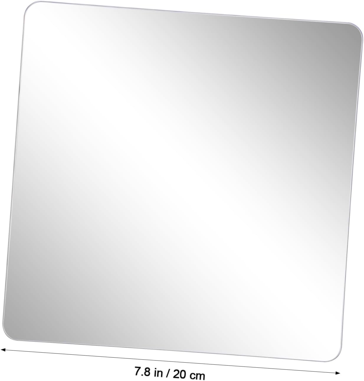 4 Self-Adhesive Square Mirrors 20x20cm Black Wall Mirror Tiles No Tools Needed