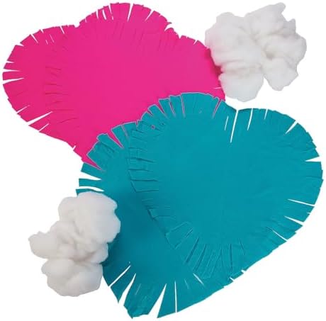 Heart Shaped Fleece Pillow Kit - 6 Pieces