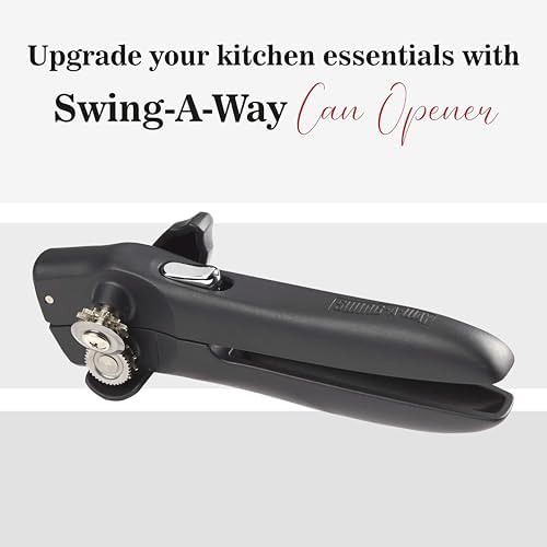 Swing-A-Way Locking Can Opener with Sharp Blade Black