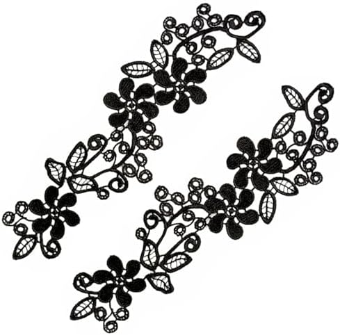2Pack Embroidered Lace Patches for Clothing and Bridal Wear