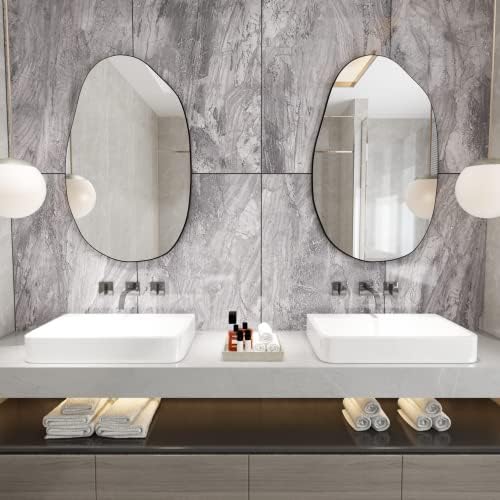 NEUWEABY Irregular Wall Mirror 335x205 Unique Modern Design