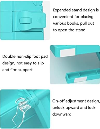 Adjustable Foldable Plastic Book Stand for Kitchen Reading